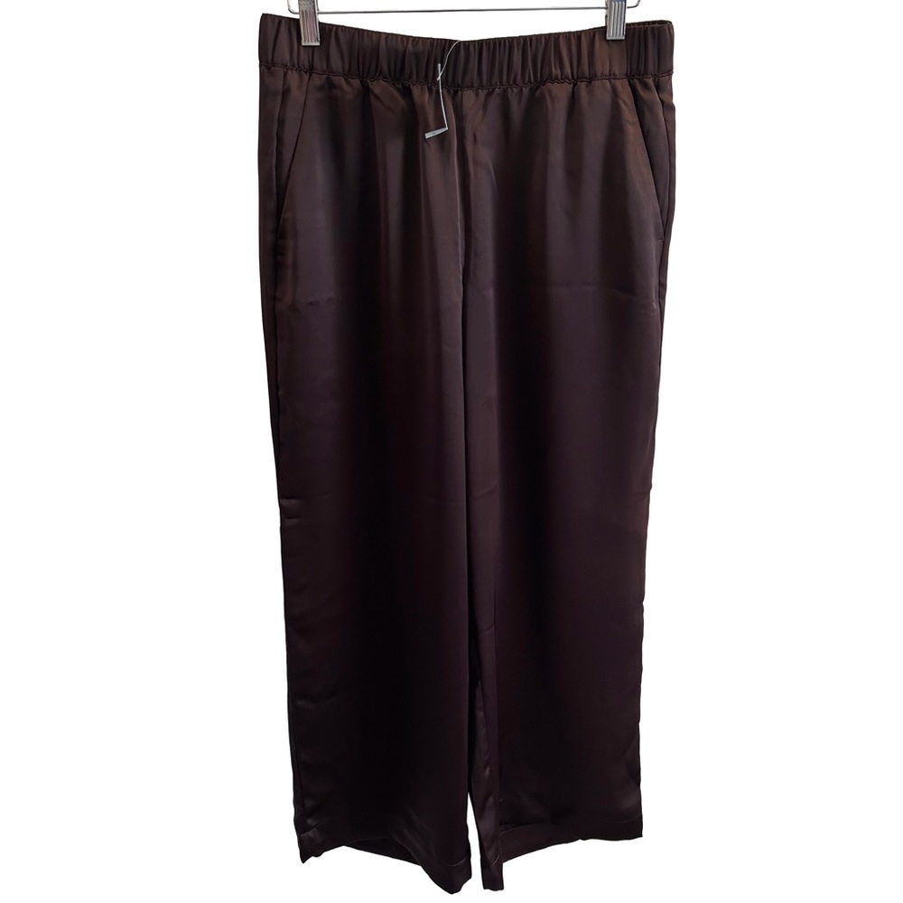 NOT FOR SALE - LOFT Women’s Chocolate Brown Satin Wide Leg Trousers MP
